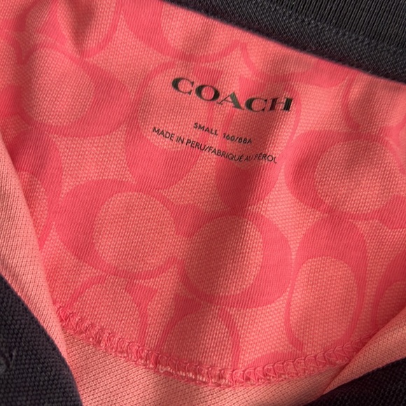 Authentic pink & navy blue Coach golf shirt 🩷 - Picture 3 of 5